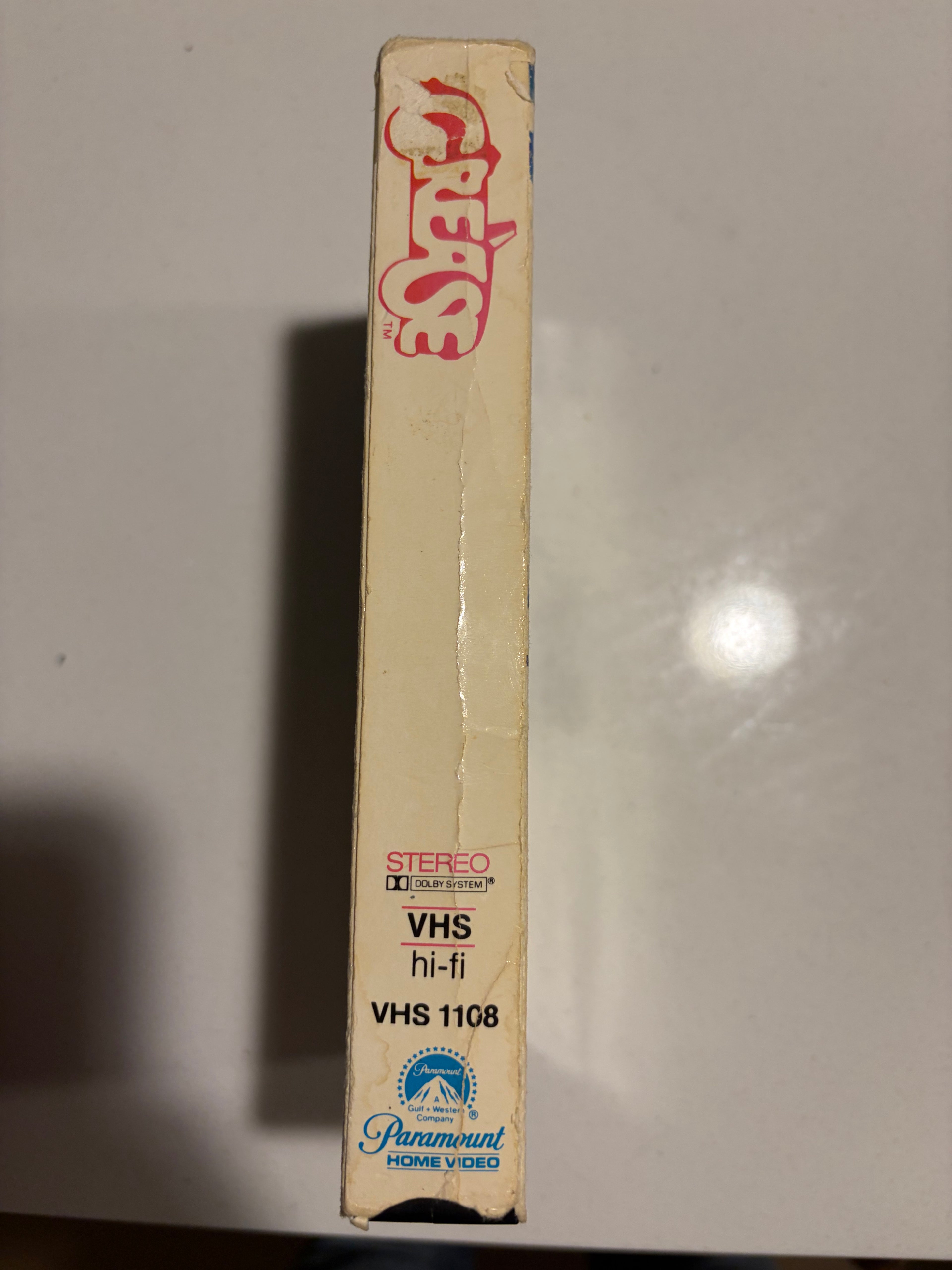 Grease 1982 Vhs (1997 tape)