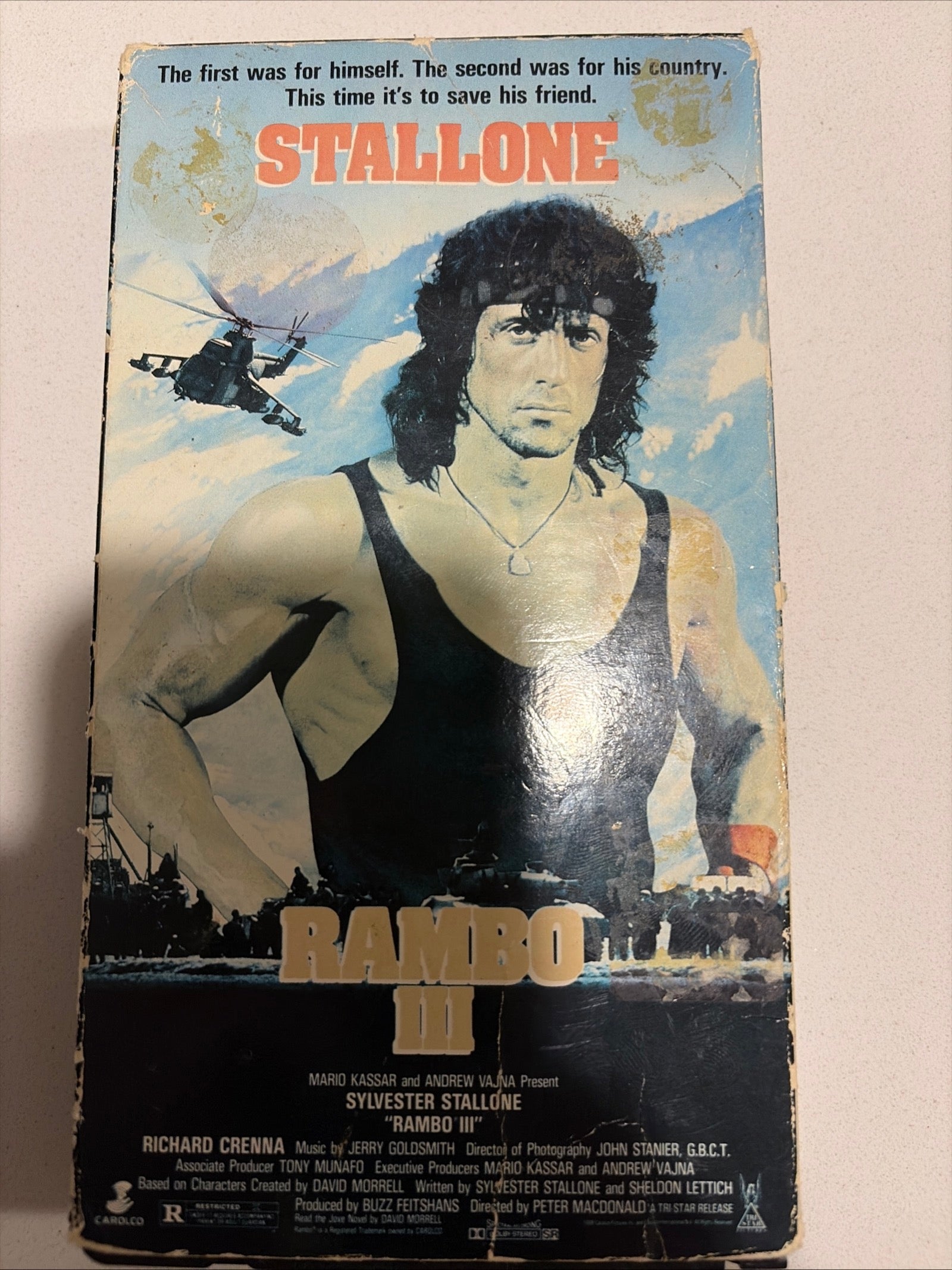 Rambo III 3 (VHS, 1988) Sylvester Stallone Action Vintage Tape