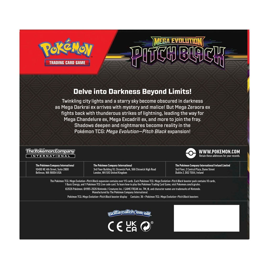 Pokemon Mega Evolution Pitch Black Booster Box Factory Sealed SHIPS 7/20 PRESALE